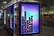 Warsaw Citylight Ad Bus Stop 3, an Advertising Mockup by Graphic Shelter (Thumbnail 4 of 4)