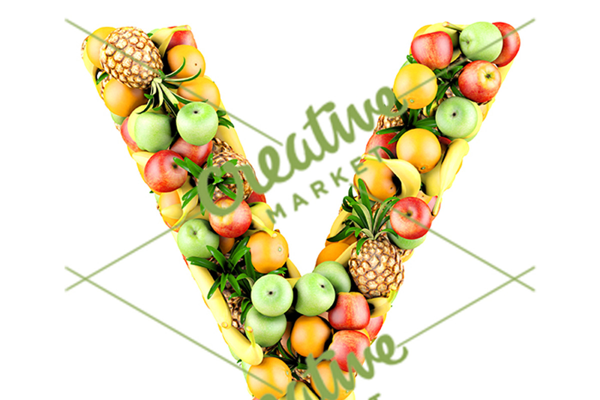letters and numbers made from fruits preview 3