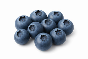 blueberries isolated on white, a Food Illustration by AlexArt