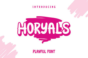 Horyals - Playful Font, a Script Font by Ary_ngeblur