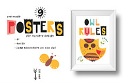 Nursery Art Funny Owls, an Animal Illustration by Nursery Art (Thumbnail 2 of 9)