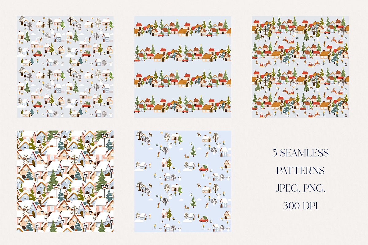Christmas winter houses clipart, an Animal Illustration by LukaJreym (Photo 11 of 15)