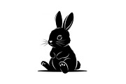 Cute Rabbit Silhouette Vector Bundle, an Illustration by yasushie (Thumbnail 51 of 51)