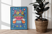 Retro New Year Party 2025 Flyer, a Flyer Template by Tiptop Graphic (Thumbnail 2 of 5)