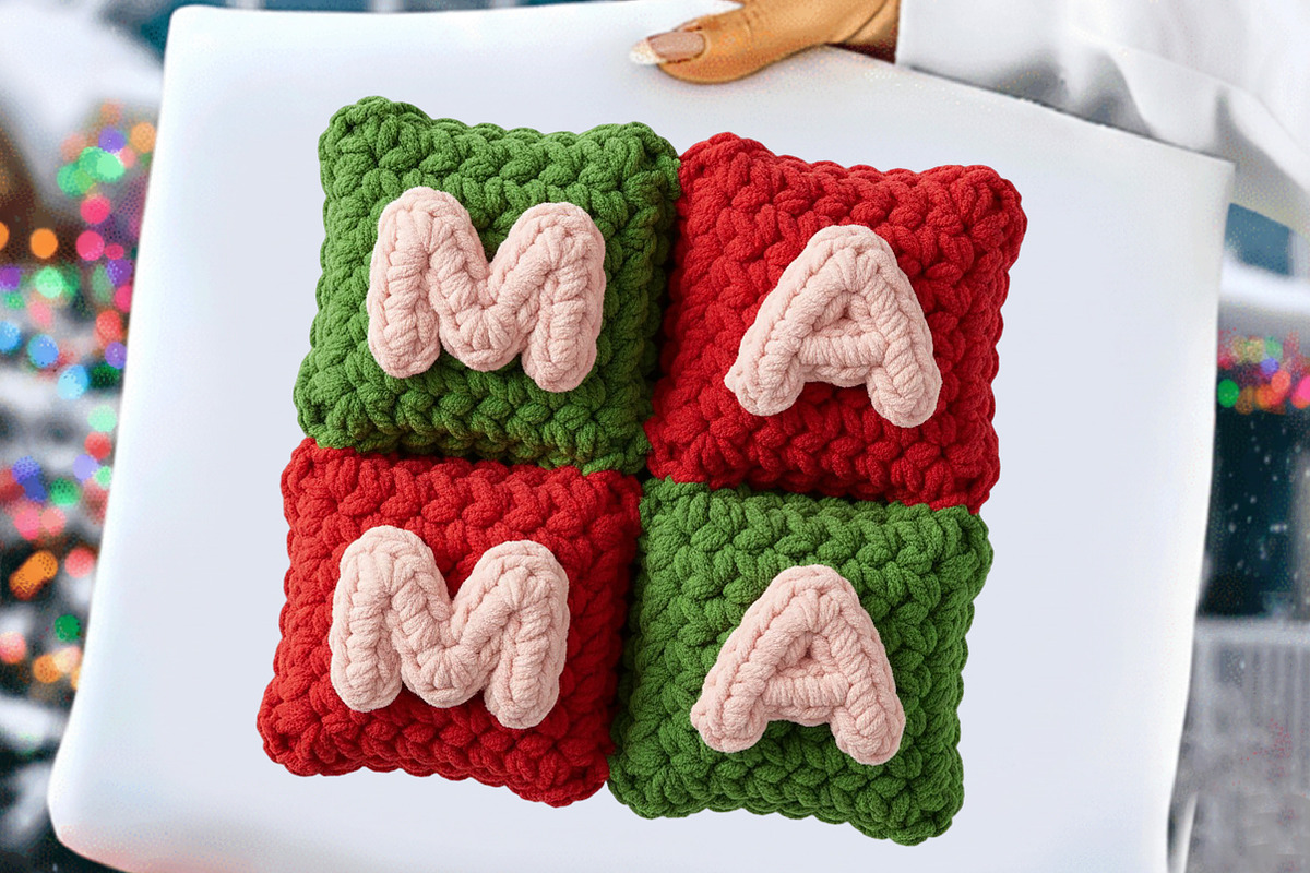 Retro Knitted Valentine PNG, Pink Ma, an Illustration by DreamCafeArt (Photo 6 of 8)