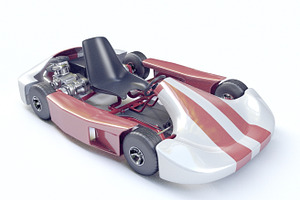 Go-kart Racing 3d Model Vray