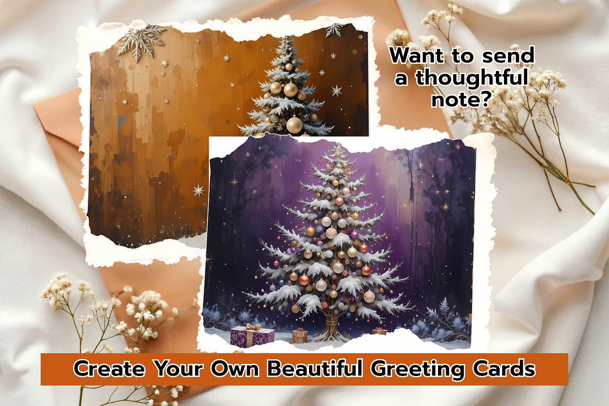 Vintage Christmas Tree Digital Paper, a Graphic by LumiDigiPrints (Photo 3 of 8)