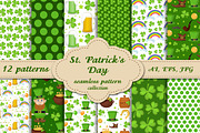 St. Patrick's Day seamless pattern, a Pattern Graphic by Lucia Fox (Thumbnail 1 of 4)