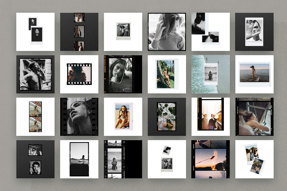 100 Film Frames & Instant Templates, a Social Media Template by The Muza (Photo 15 of 15)