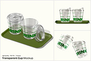 Transparent Cup Mockup, a Packaging Mockup by Unerispace (Thumbnail 1 of 5)