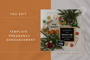 Gender neutral Baby Announcement, a Social Media Template by DigitalStorybyAnna (Thumbnail 1 of 6)