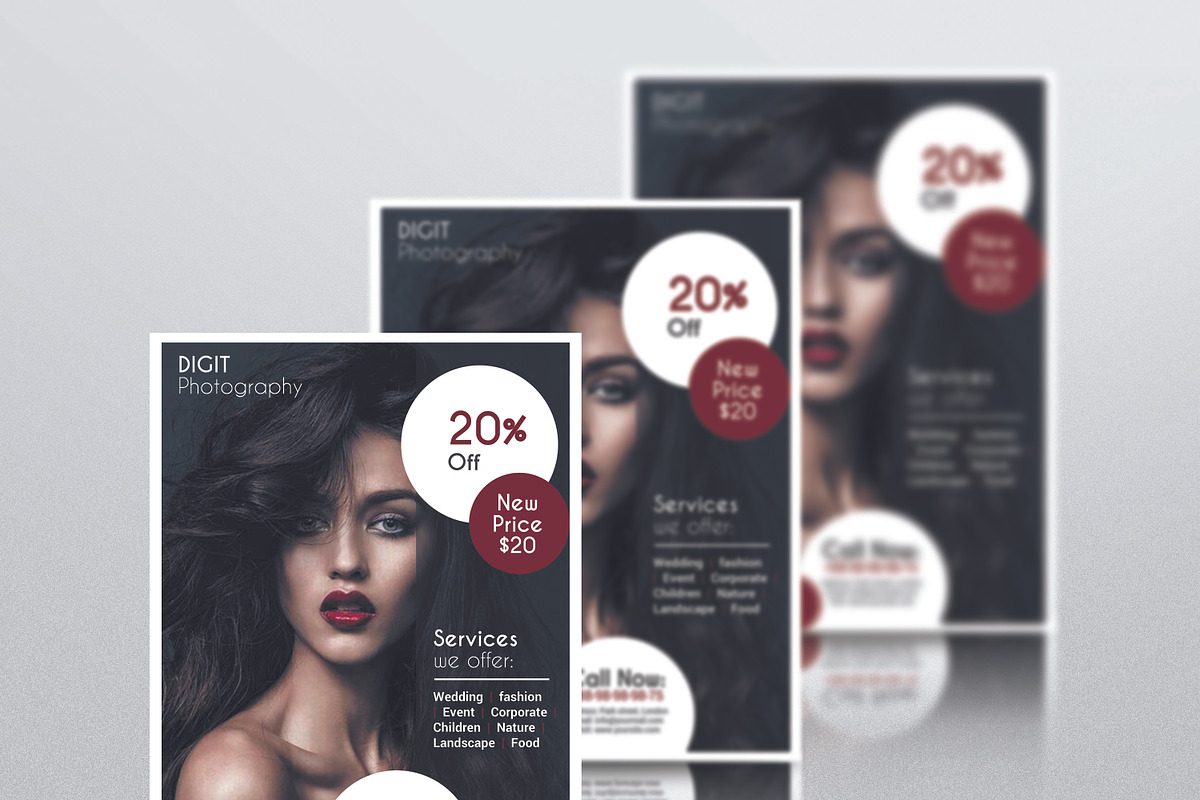 Photography Flyer, a Flyer Template by DGTouch (Photo 2 of 3)