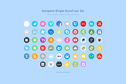 Complete Simple Social Icon Set, an Icon by Jamie Peak (Thumbnail 4 of 4)