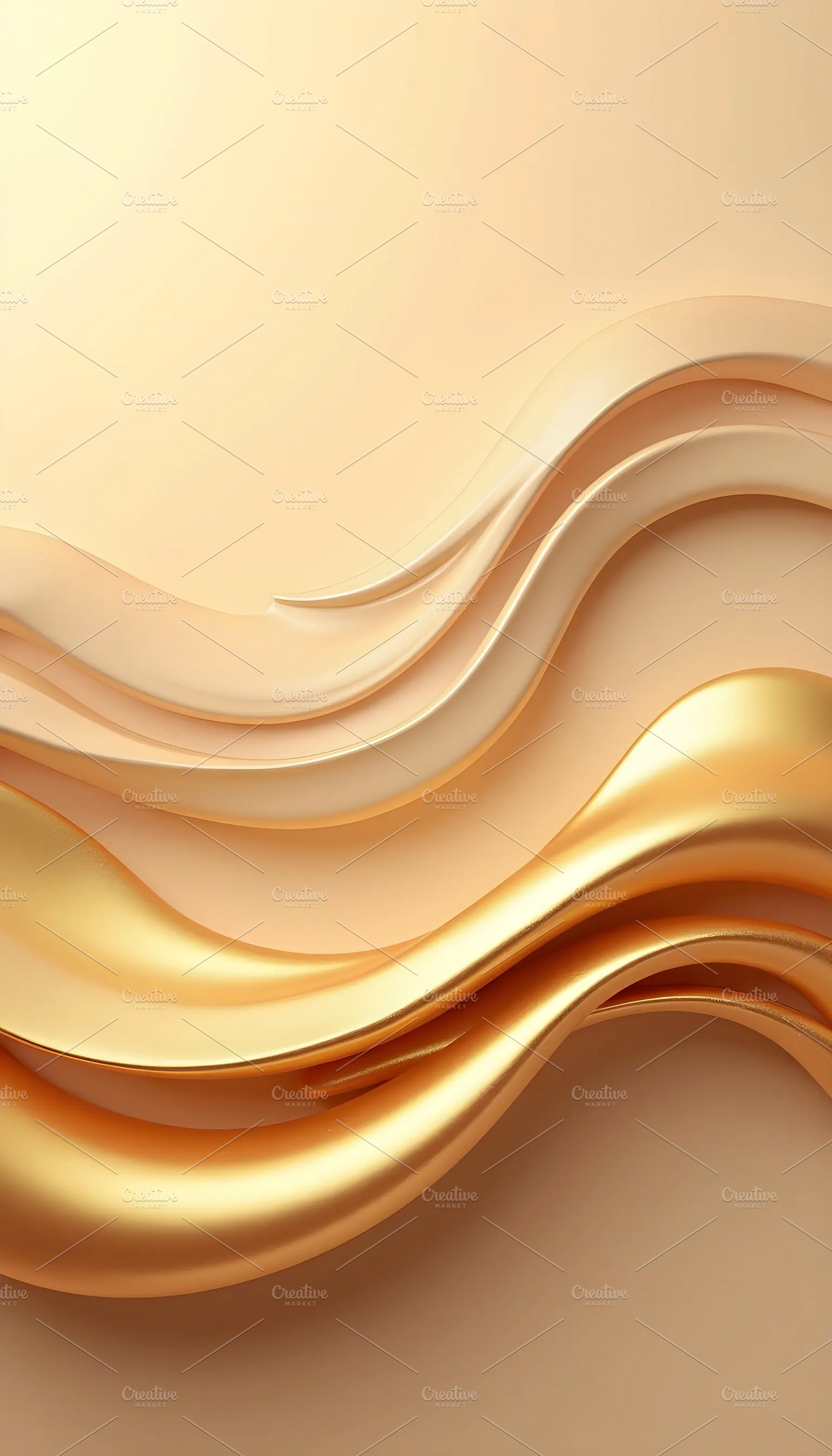 Abstract Gold Ribbon Wave on Blue Lu, a Photo by LOGOCREATIVE