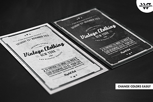 Vintage Retro Flyer Template Vol.5