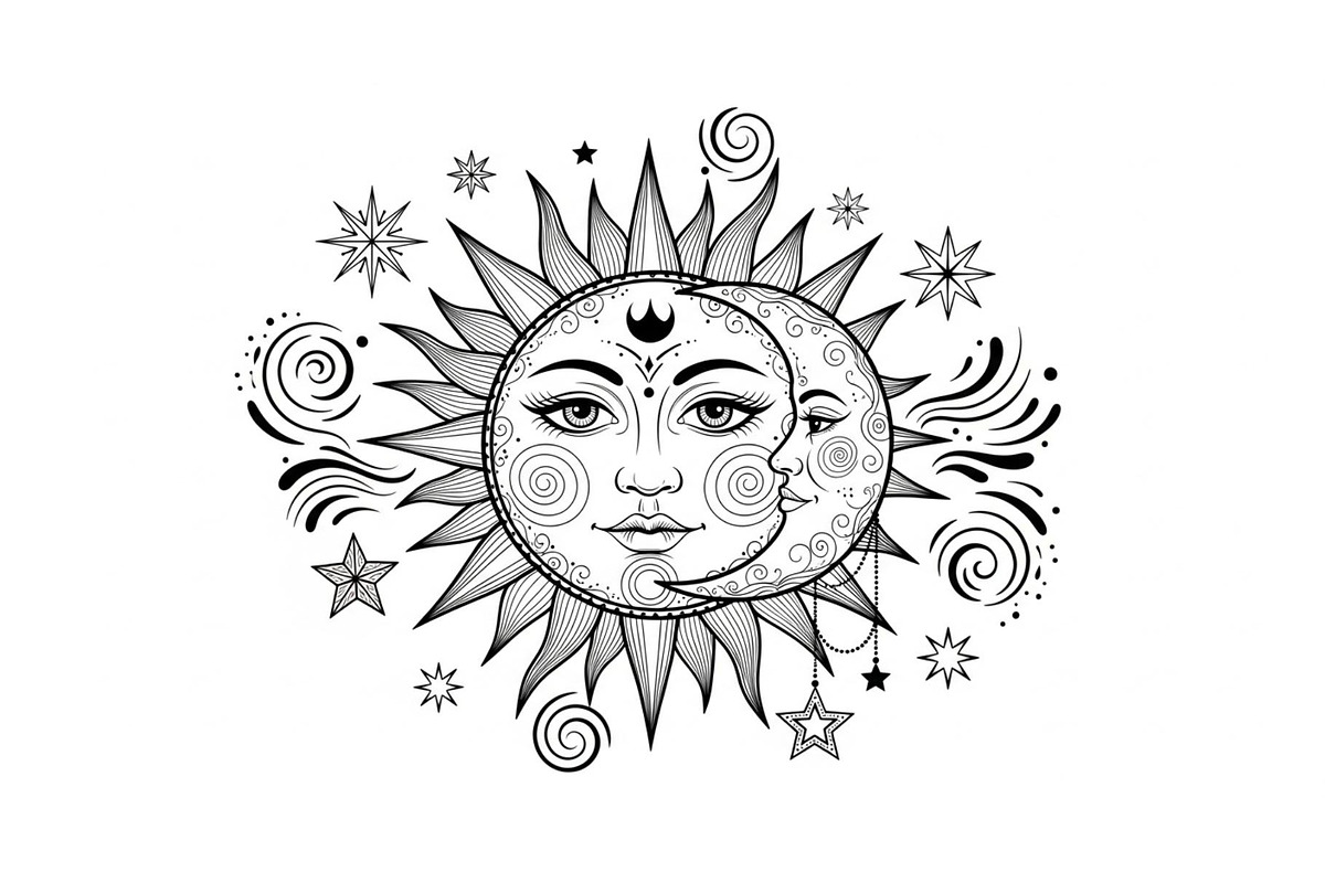 Sun Moon Celestial Mandala Bundle, an Illustration by Gaye Art (Photo 26 of 31)