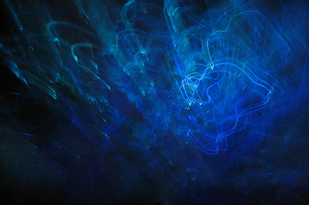 Whirling blue sea forms light art stock photograph preview 6