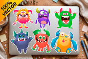 Jelly Jigglers - 6 Cute Monsters, a Decorative Illustration by D R A W K M A N (Thumbnail 8 of 9)