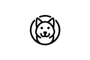 Dog head geometric circle logo, a Branding & Logo Template by Vectorium Studio (Thumbnail 2 of 2)