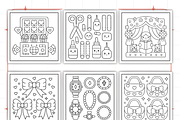 Creative Girly Coloring Pages, a Decorative Illustration by Design Station (Thumbnail 3 of 4)