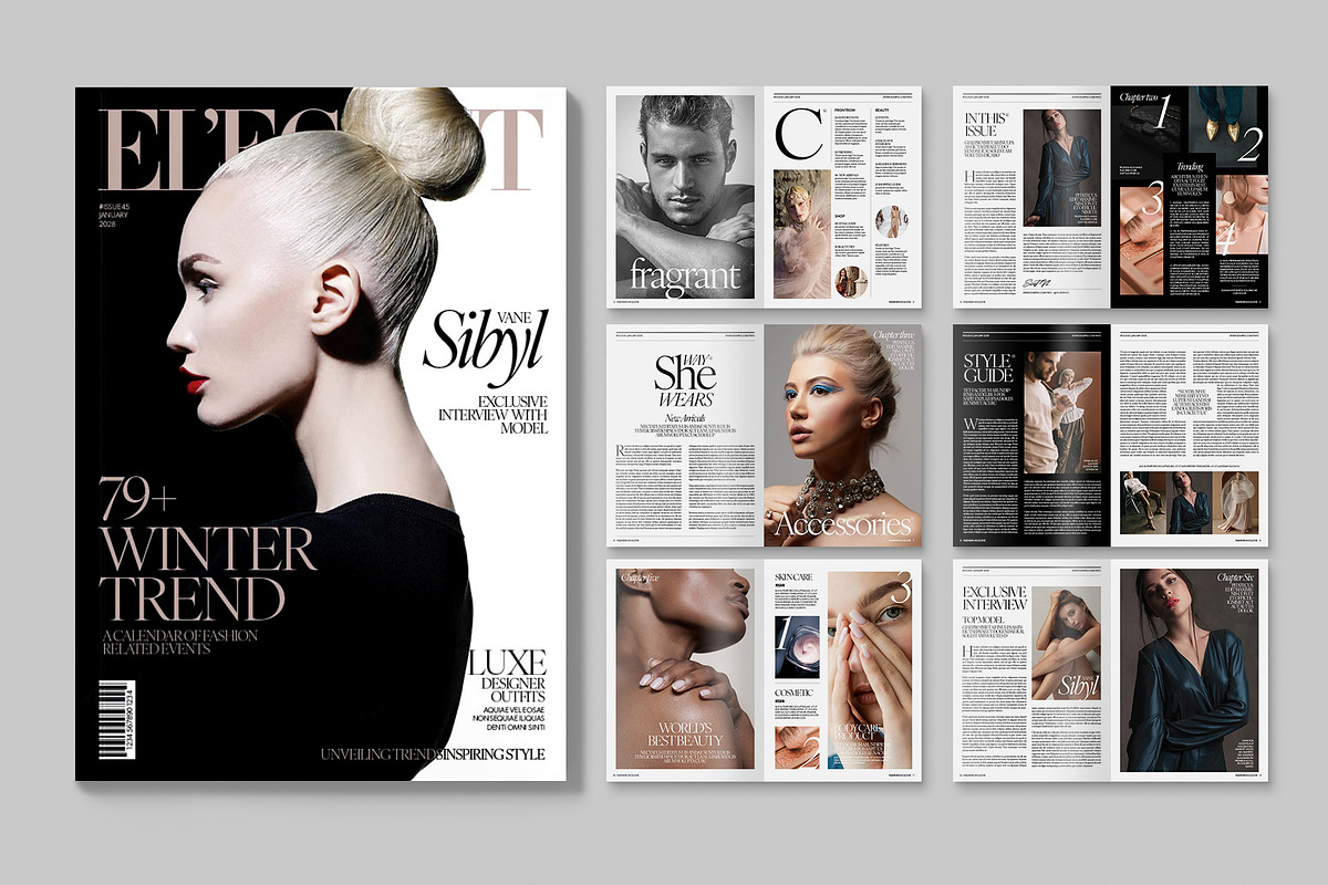 Fashion Magazine Template, a Magazine Template by BrandPacks (Photo 1 of 6)