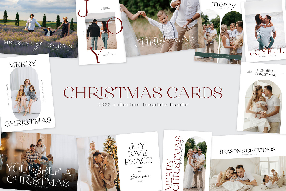 2022 Christmas Card Bundle, a Card Template by Always Templates (Photo 1 of 12)