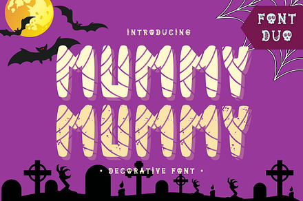 Mummy - Decorative font, a Sans Serif Font by Brown Cupple