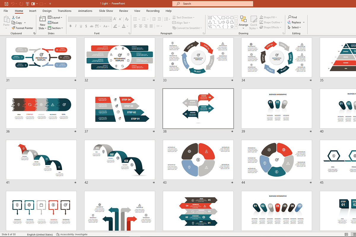 Business PowerPoint Template, a Presentation Template by Infographics project (Photo 6 of 18)
