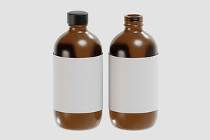 Medicine glass bottle