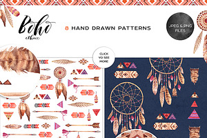 Boho Ethnic Style JPEG&PNG