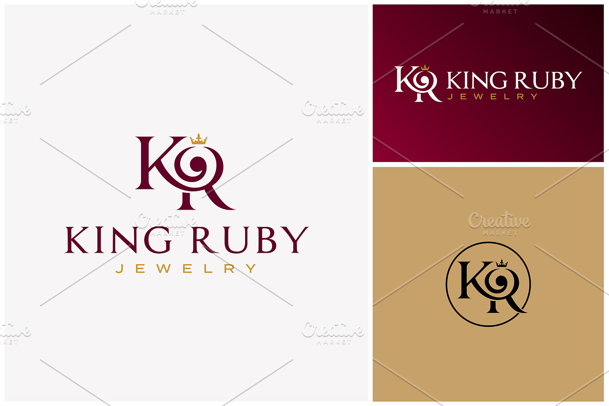 King Queen Crown Letter KR Ruby Logo, a Branding & Logo Template by Enola99d (Photo 2 of 2)