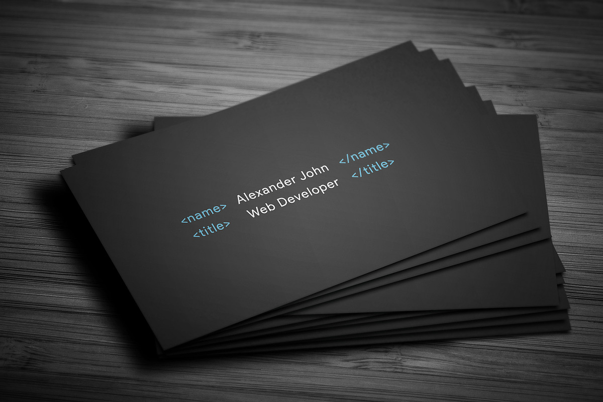 Web Developer Business Card, a Business Card Template by Saman Osama (Photo 3 of 4)