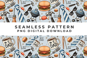 Father’s Day Seamless Pattern PNG, a Pattern Graphic by Anca Digital Vibe
