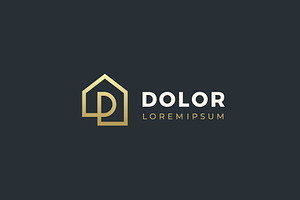 Letter D logo template.