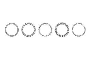 Ramadan round frame vector design, an Illustration by skripnikbb
