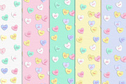 Watercolor Candy Hearts Set, an Illustration by Dapper Dudell (Thumbnail 3 of 3)