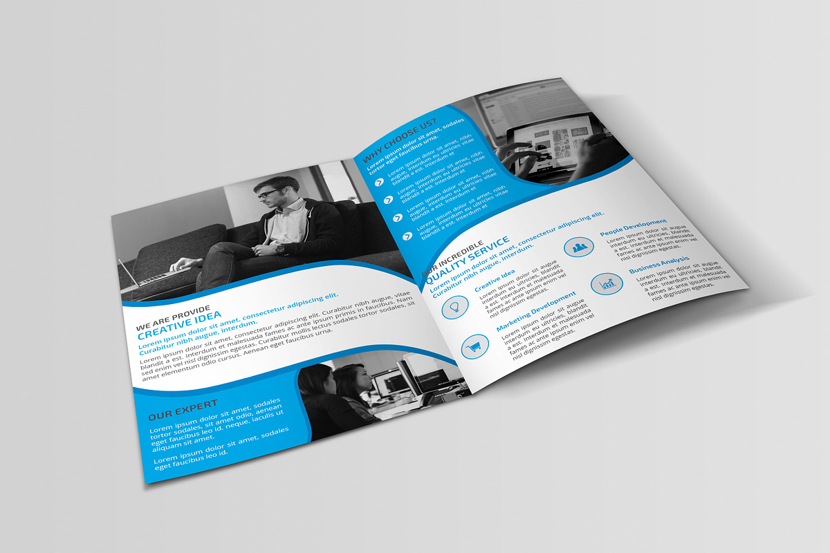 Corporate Bi-fold Brochure, a Brochure Template by design_pick (Photo 2 of 3)