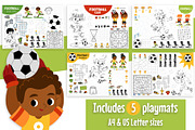 Football Printable Playmats for Kids, a Sport Illustration by Ksenya Savva (Thumbnail 2 of 6)