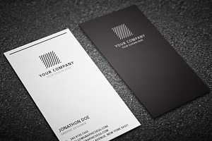 Clean Minimal Vertical Business Card