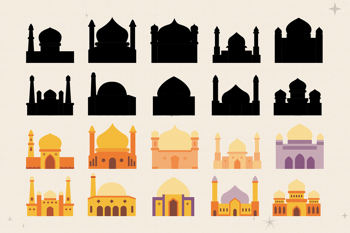 40 mosque illustration, a Decorative Illustration by Pikgura (Photo 3 of 3)