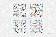 Space Seamless Patterns and Cliparts, a Pattern Graphic by AllNikArt (Thumbnail 3 of 8)