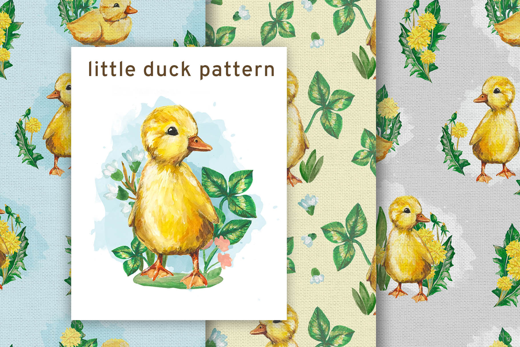 Cute little duck pattern, a Pattern Graphic by Sweet_print