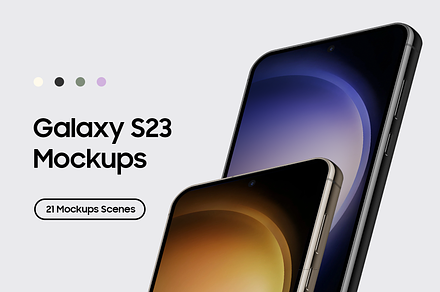 Galaxy S23 - 21 Mockups Scenes, an Android Mockup by Asylab