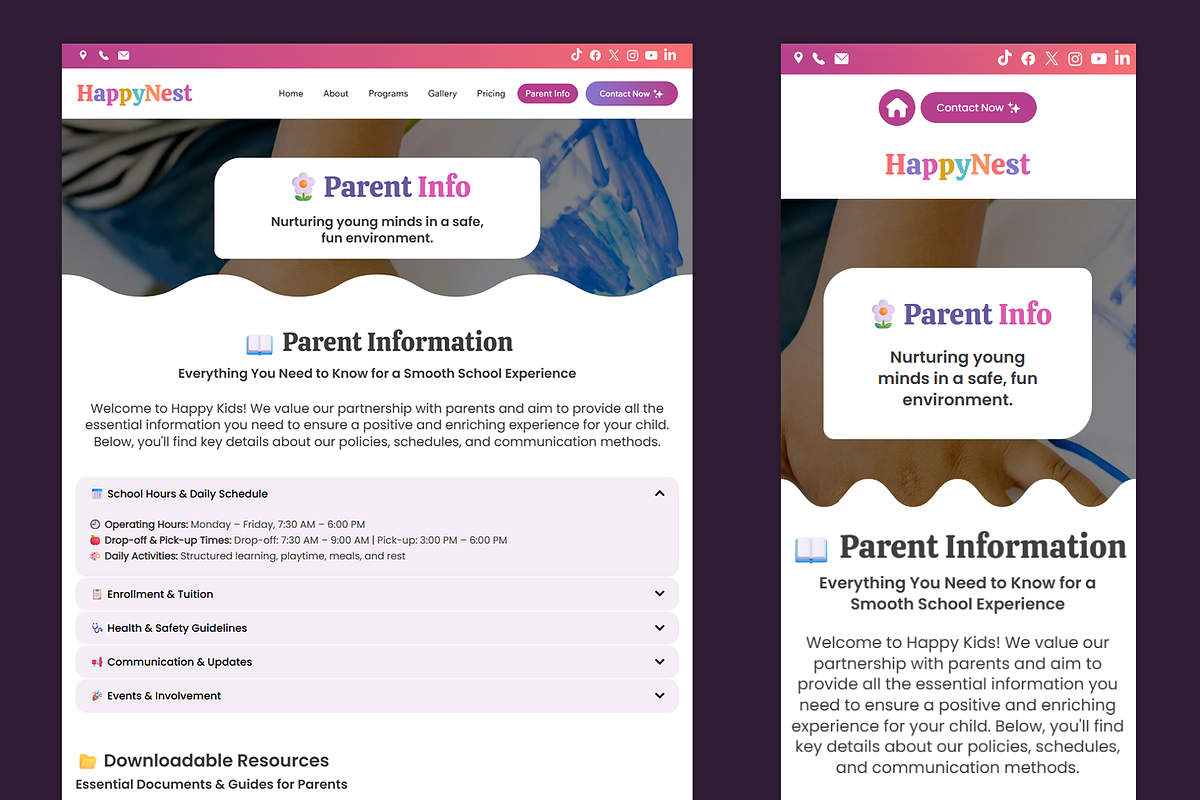 Child Daycare - Wix Studio Website, a Wix Template by Kitteeh (Photo 9 of 10)