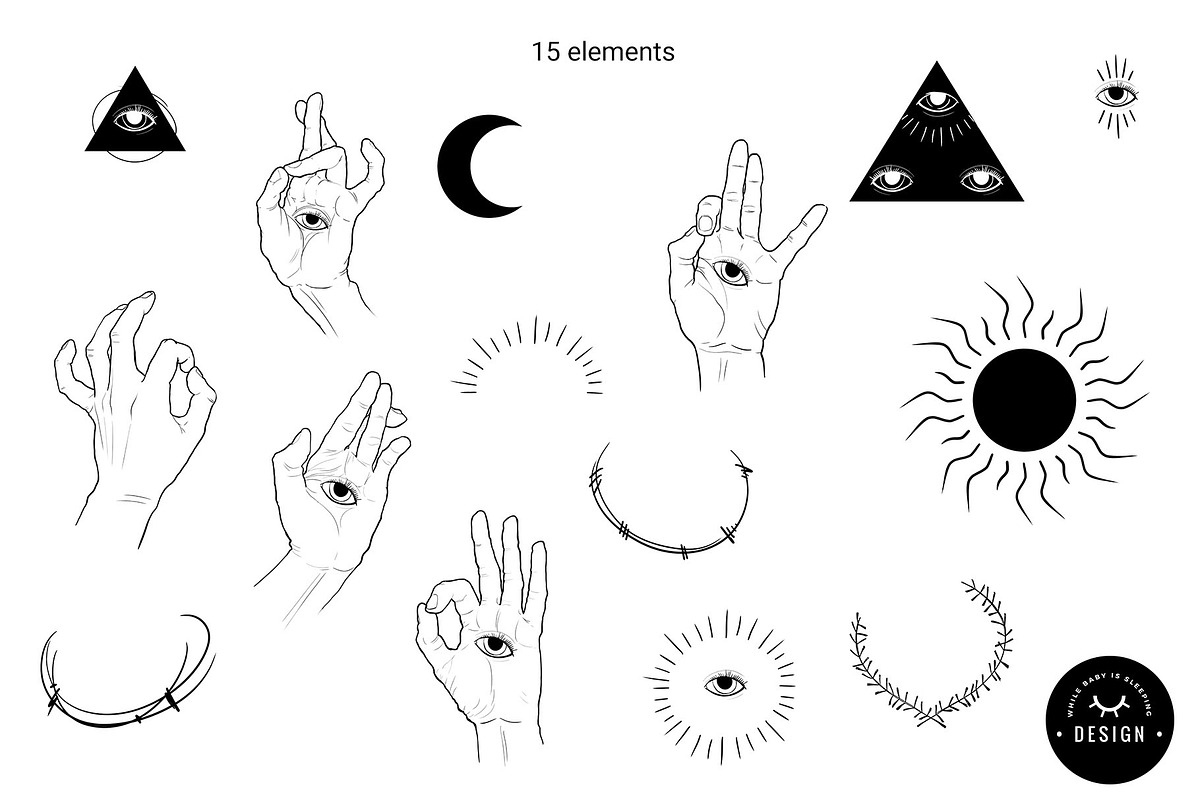 Hands and Eyes Mystic Collection, an Illustration by WBS Design (Photo 4 of 5)