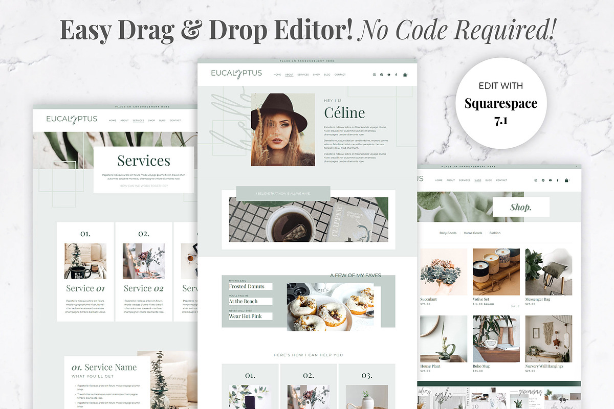 Squarespace Website Template | Green, a Squarespace Template by Thirty One Palms Studio (Photo 2 of 7)