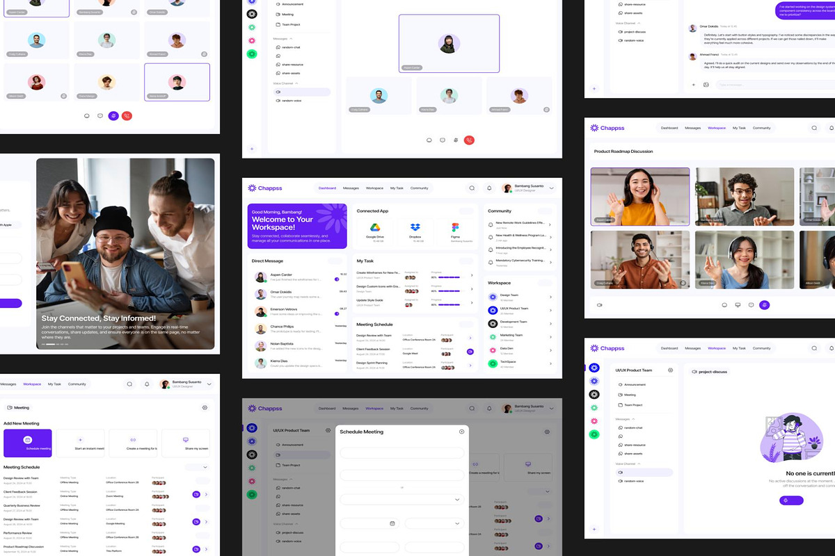 Chapps Chatting Office Dekstop App, an UI Kit Template by Creative Perspective (Photo 6 of 7)