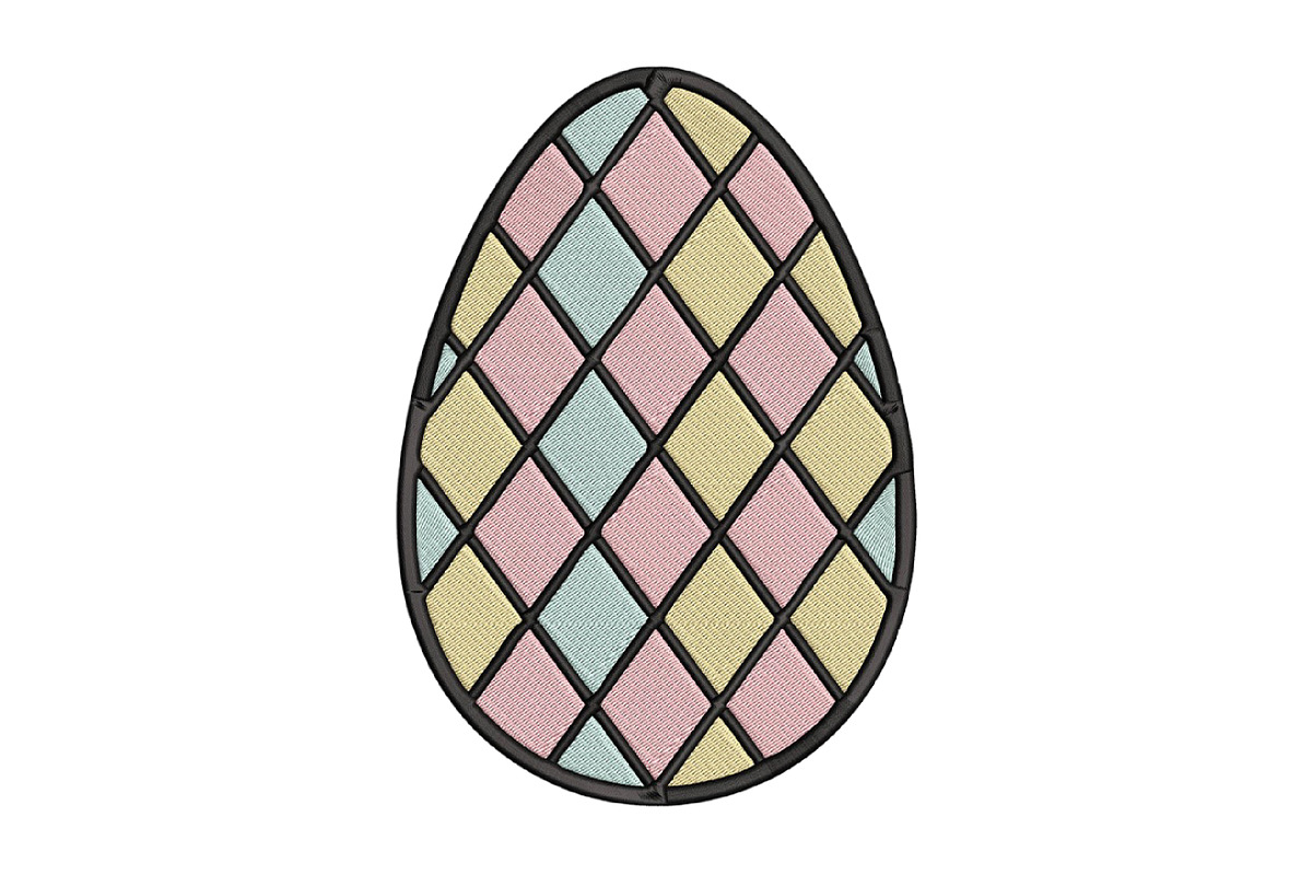Easter Egg Embroidery Design, an Illustration by Pixels.Craft (Photo 1 of 4)