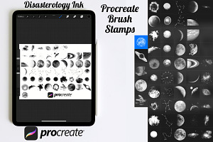 Space Icons Set 2 Procreate Brush