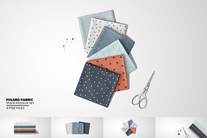 Folded Fabric Stack Mockup Set